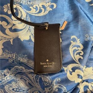 Kate Spade Black Card Holder with Gold Detail